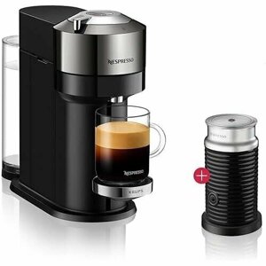 Кофемашина Nespresso Krups Vertuo, капсульная кофемашина с вспенивателем молока Aeroccino 3, автоматическое отключение, короткое время нагрева, шесть размеров чашек, простота приготовления, экономия места
