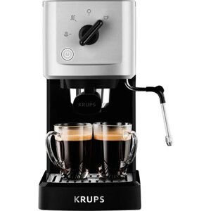 Кофеварка рожковая Krups Calvi Meca XP 3440 RU, черный/серебристый
