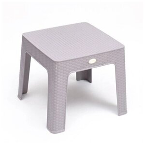Кофейный столик "Ротанг" 44 х 44 х 41 см, серый