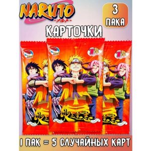 Коллекционные карточки аниме Наруто Naruto ver. 1 3 пака