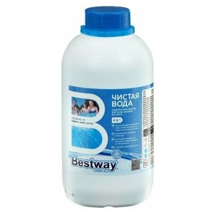 Комплексное жидкое средство для ухода за водой бассейна Bestway Чистая вода 4в1, 750 мл