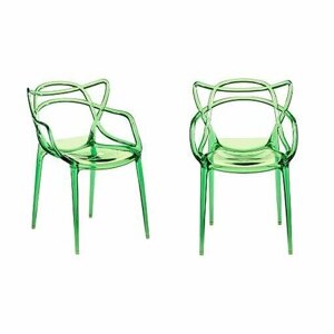 Комплект из 2-х стульев Bradex Home Masters прозрачный 7293785691331 зеленый
