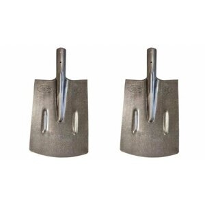 Комплект из 2 штук лопаты штыковые прямоугольные (ЛШП) рельсовая сталь