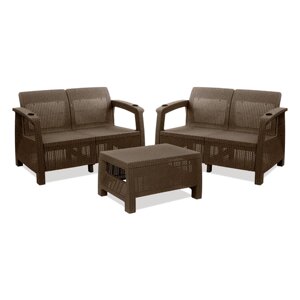 Комплект мебели Альтернатива "Ротанг-плюс" Love Seat коричневый