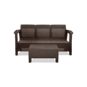 Комплект мебели Альтернатива "Ротанг-плюс" Triple Sofa Table коричневый