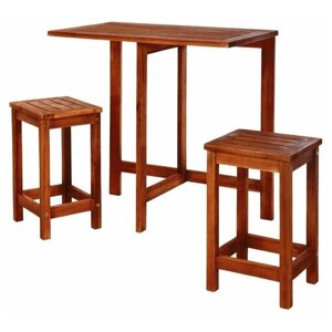 Комплект мебели для балкона "Реден"стол и 2 табурета), дерево, Koopman International