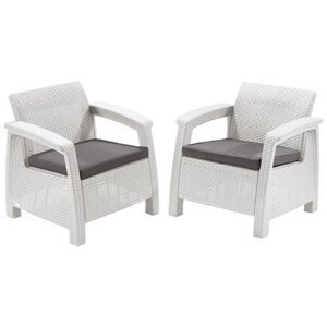 Комплект мебели KETER Corfu Duo Set (2 кресла), белый