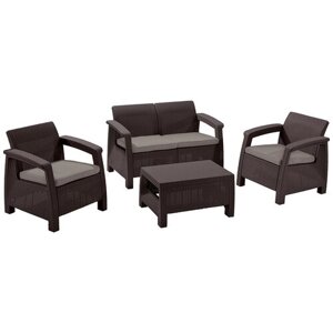 Комплект мебели Keter Корфу сет (Corfu set) коричневый