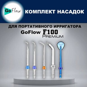 Комплект насадок для портативного ирригатора GoFlow F100, 5 штук