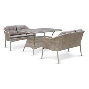 Комплект плетеной мебели с диванами Afina T198C/S54C-W85 Latte