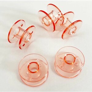 Комплект розовых шпуль (10 шт) для бытовых швейных машин JANOME, BROTHER, JUKI, BERNETTE.
