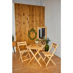 Комплект садовой мебели, складной, деревянный 2-х местный, опус