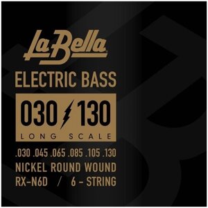 Комплект струн для 6-струнной бас-гитары La Bella RX-N6D
