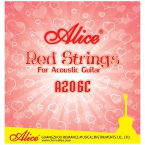 Комплект струн для акустической гитары Alice Red Strings A206(11-52), красная медь