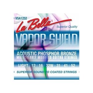 Комплект струн для акустической гитары La Bella VSA1252 Vapor Shield