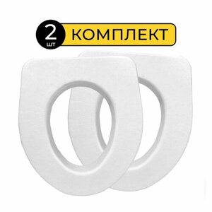 Комплект теплых сидений, 2 шт 40х45х7 см для дачного, уличного туалета, пенопластовые, садовые.