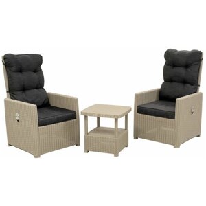 Комплект уличной мебели B: rattan MANCHESTER SET 2 серый