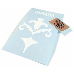 Комплект виниловых наклеек на гитару "Цветок YAMAHA"