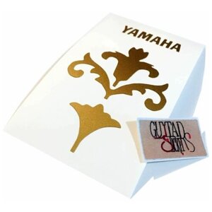 Комплект виниловых наклеек на гитару "Цветок YAMAHA"