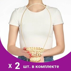 Корзина Стакан , 12x14 см, бамбук (2 шт)