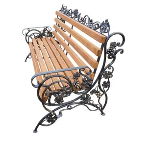 Кованая скамейка садовая, металлическая скамья, лавочка для дачи МА-19