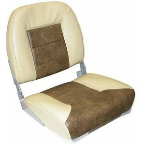 Кресло мягкое складное Premium Low Backобивка винил, цвет песочное с коричневым