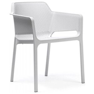 Кресло обеденное Net NARDI пластиковое для кухни, сада и дачи, цвет белый