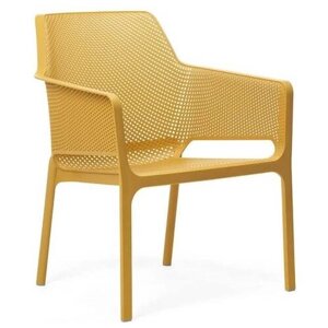Кресло обеденное Net Relax NARDI пластиковое для кухни, сада и дачи, цвет горчичный