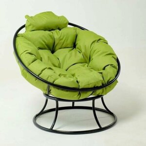 Кресло "Папасан" мини, с зеленое подушкой, 81х68х77см