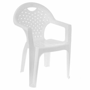 Кресло пластиковое Sima-land 58,5х54х80 см, белое (1346389)