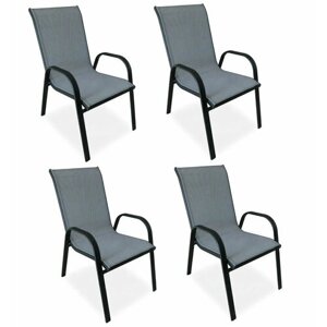 Кресло садовое металл 4 шт 54х65х92 см