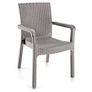 Кресло садовое "Ротанг" 57 х 57 х 87 см, серый, Шафран
