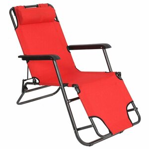 Кресло-шезлонг Maclay с153 х 60 х 79 см, до 100 кг. красный