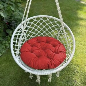 Круглая подушка для садовых качелей Билли, напольная сидушка 60D, красная