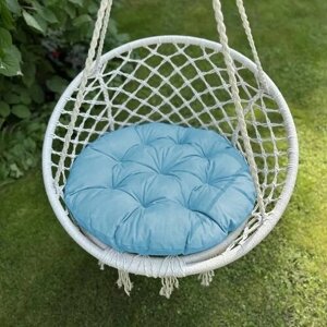 Круглая подушка для садовых качелей Билли, напольная сидушка 60D, небесно-голубая
