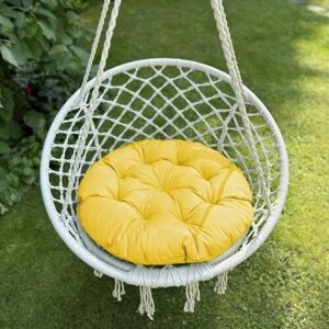 Круглая подушка для садовых качелей Билли, напольная сидушка 60D, желтая
