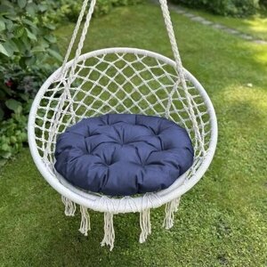Круглая подушка для садовых качелей Вилли, напольная сидушка 60D, синий