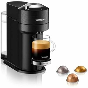 Krups XN9108 Nespresso Vertuo Next Премиум-кофемашина Capsoline Резервуар для воды 1,1 л Распознавание капсул по штрих-коду 6 размеров чашек Функция отключения питания из 54% переработанного пластика Классический