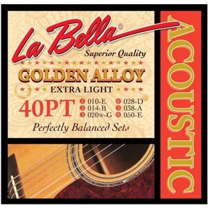 La Bella 40PT Extra Light Струны для акустической гитары