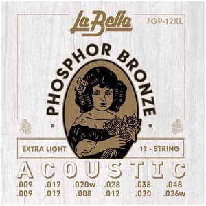 La Bella 7GP-12XL Extra Light Струны для 12-ти струнной гитары
