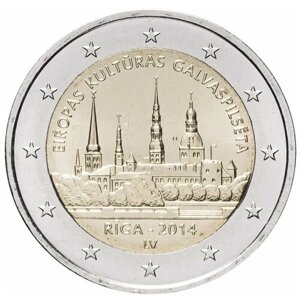 Латвия 2 евро 2014 г Рига