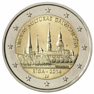 Латвия 2 евро 2014 Рига - Культурная столица Европы