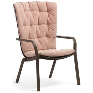 Лаунж-кресло с подушкой Nardi Folio, антрацит, розовый