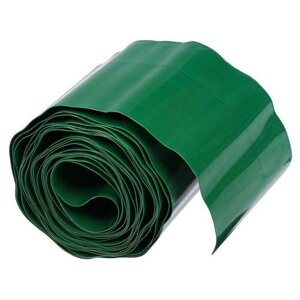 Лента бордюрная, 0.2 9 м, толщина 0.6 мм, пластиковая, гофра, зелёная