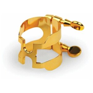 Лигатура для альт саксофона Rico H-Ligature металлическая с колпачком, золотая лакировка