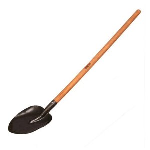 Лопата универсальная, с рёбрами жёсткости, L = 147 см, деревянный черенок, Greengo