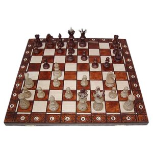 Madon Шахматы Амбассадор коричневый игровая доска в комплекте