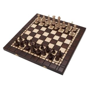 Madon Шахматы + Шашки + Нарды Кинг 40 коричневый игровая доска в комплекте