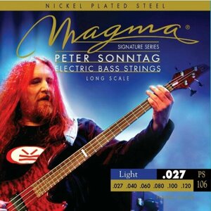 Magma Strings PS106 - Струны для 6-струнной бас-гитары Peter Sonntag 27-120, обмотка никелированная сталь