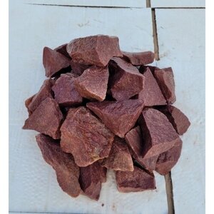 Малиновый кварцит колотый камни для бани сауны сорт премиум 4-8 см 10 кг